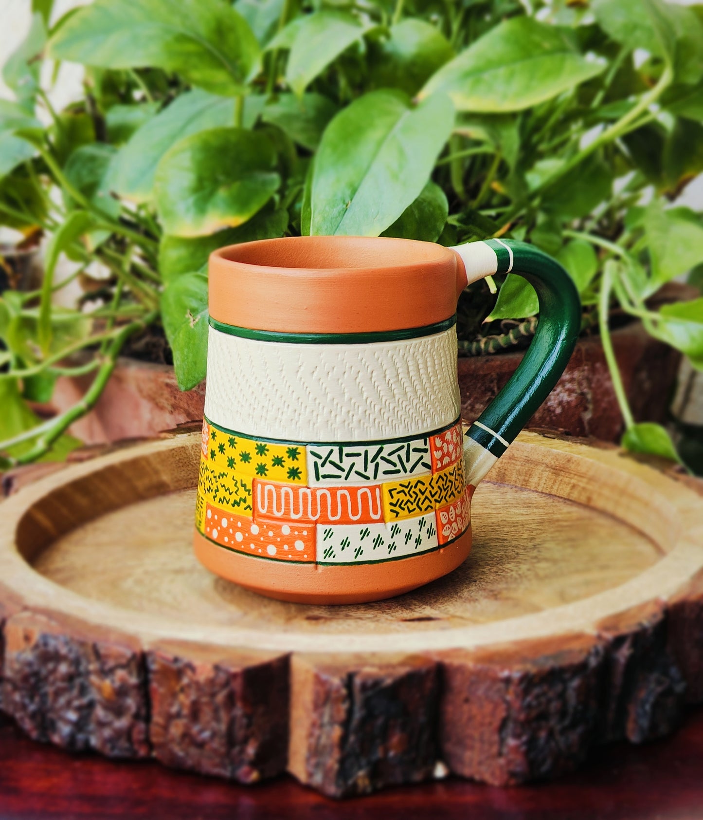 Meadow Mosaic Terracotta Tea Mug
