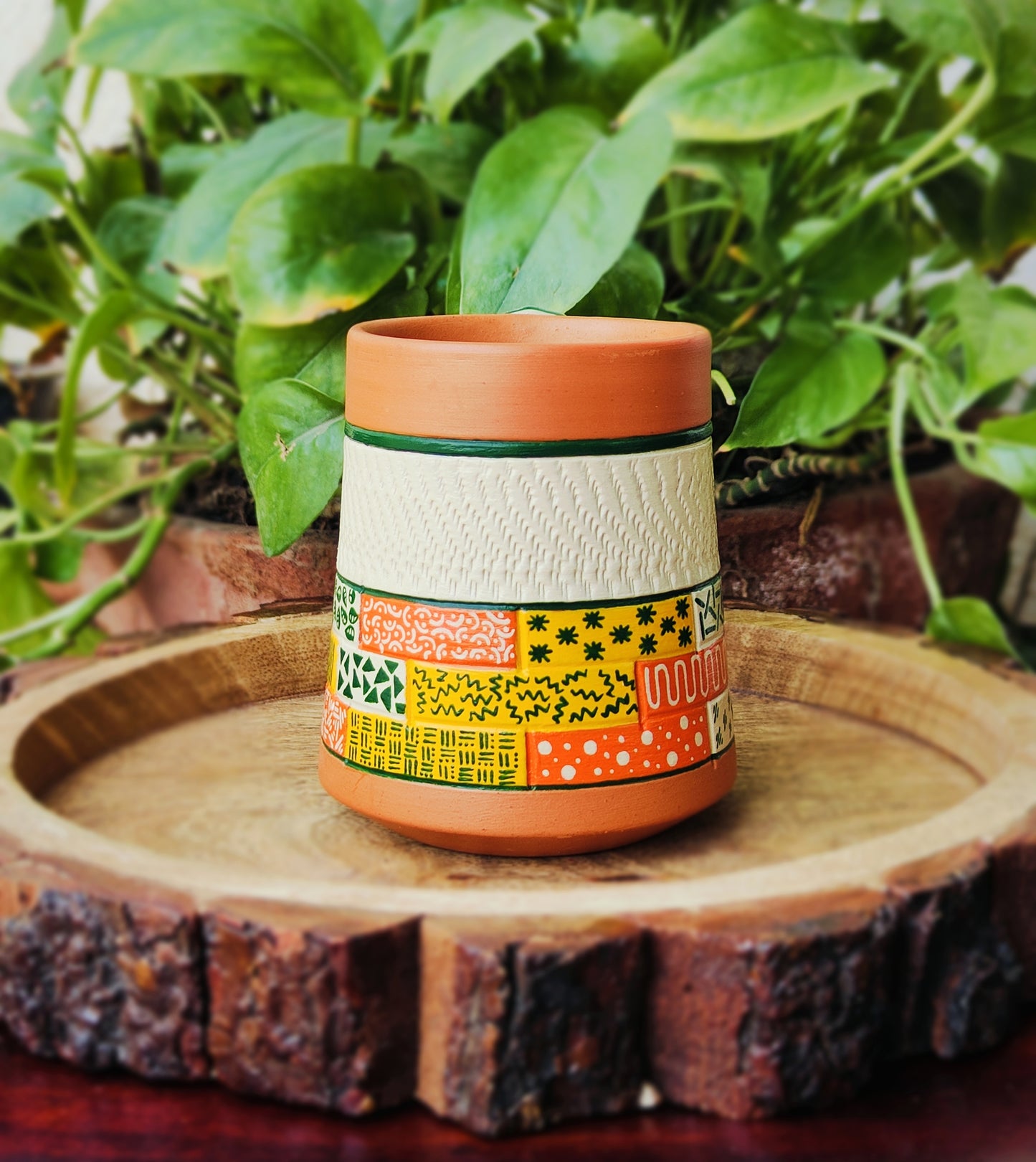 Meadow Mosaic Terracotta Tea Mug