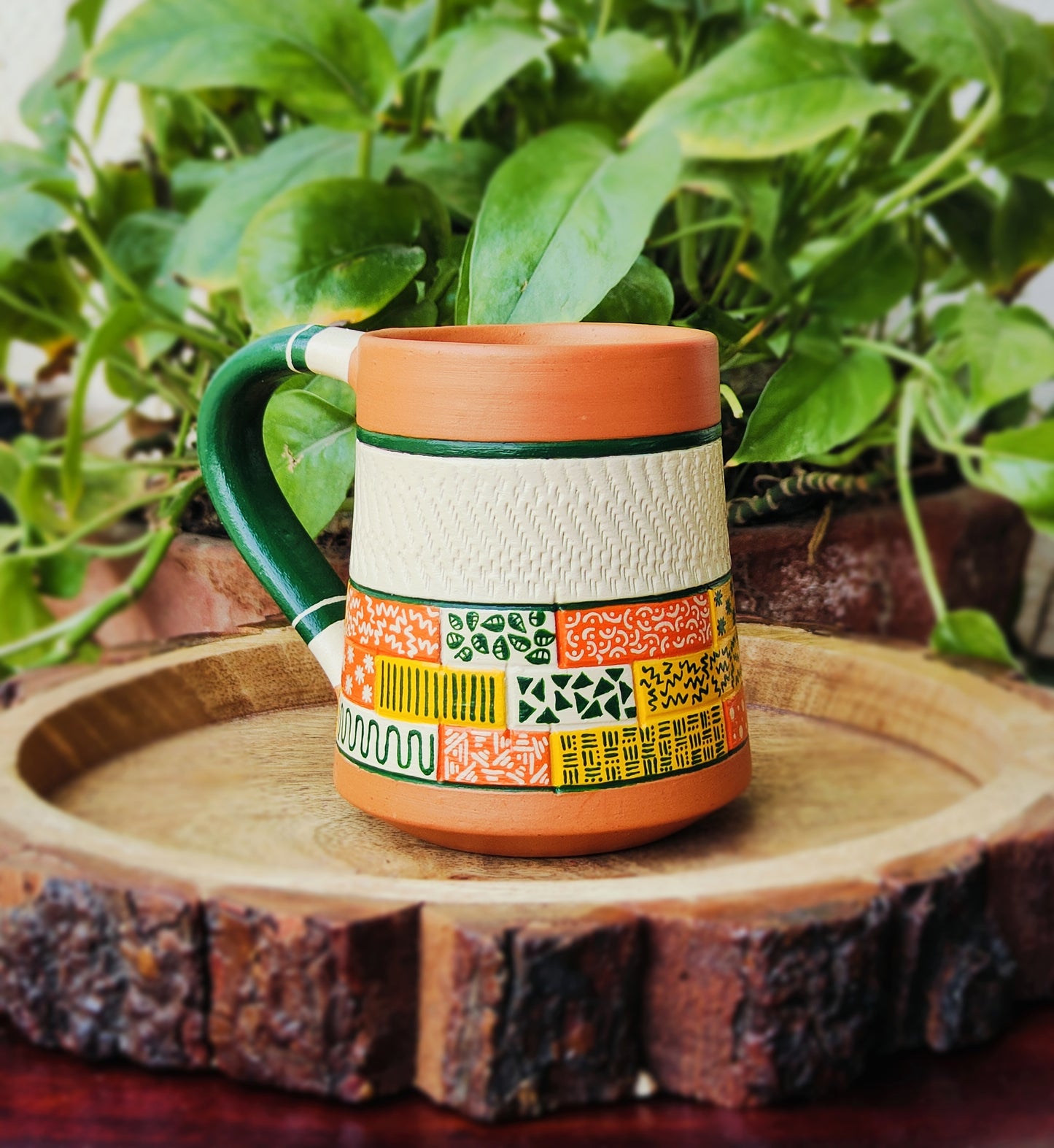Meadow Mosaic Terracotta Tea Mug