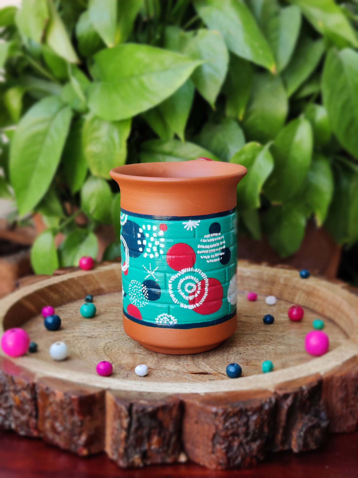 Abstract Aura Terracotta Tea Mug