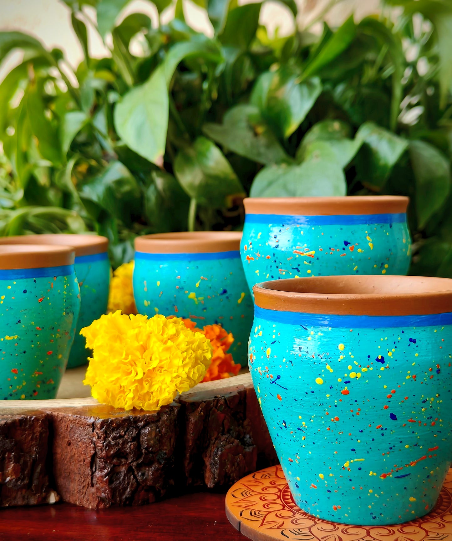 Abstract art Kulhad Set