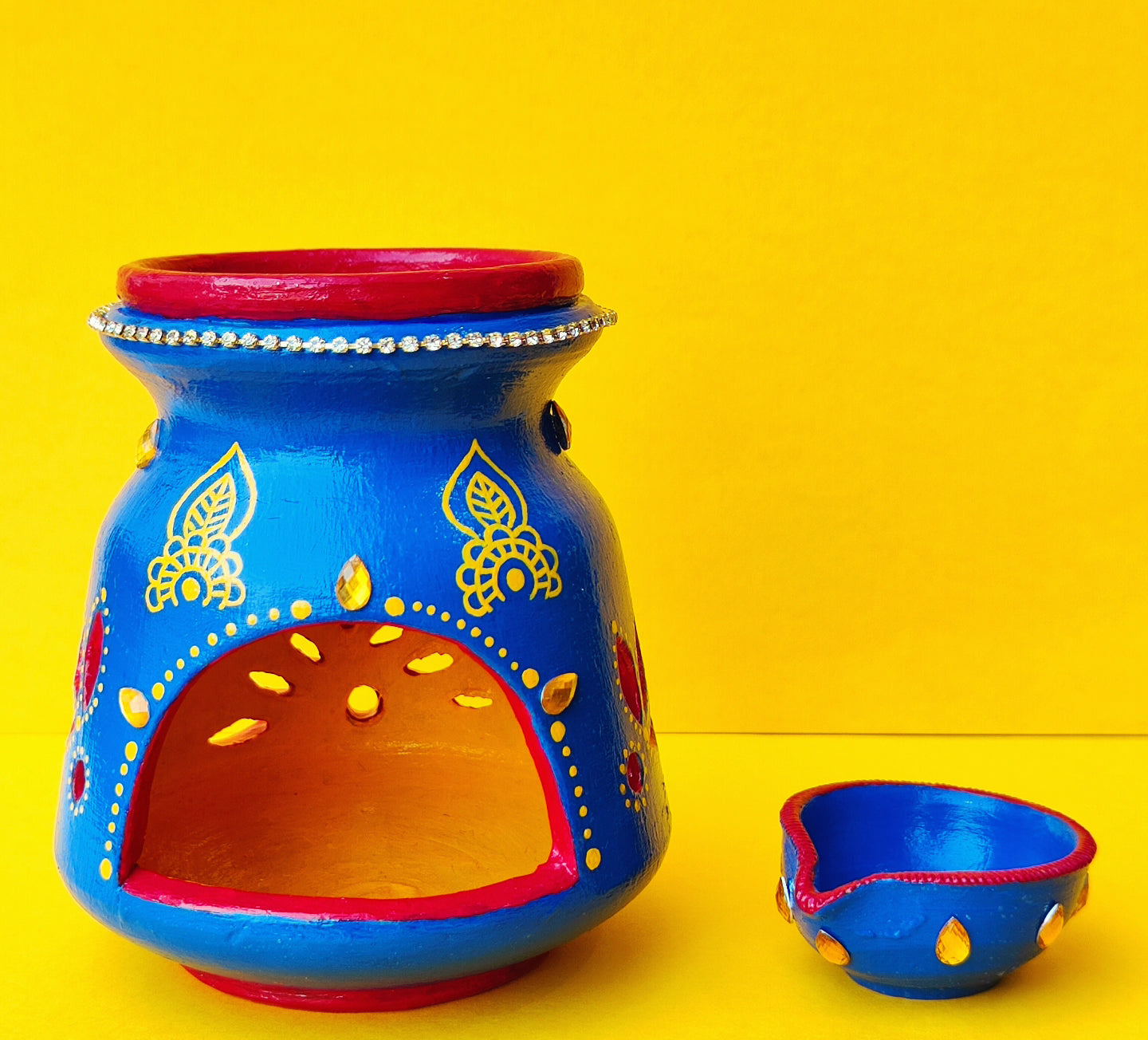 Mangaldeep Diya Blue