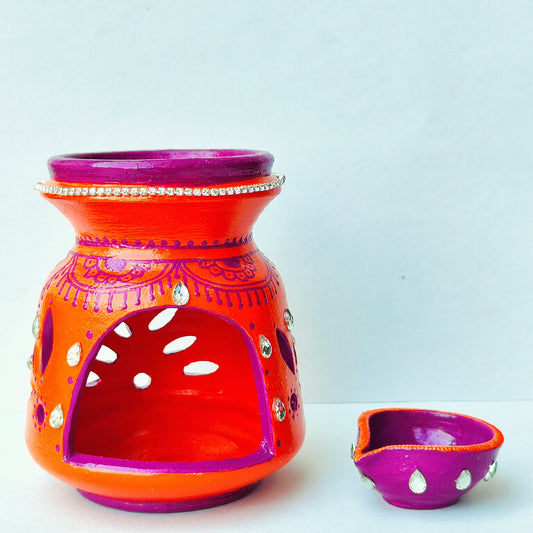 Mangaldeep Diya Orange