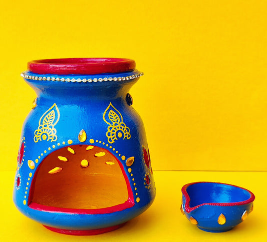 Mangaldeep Diya Blue
